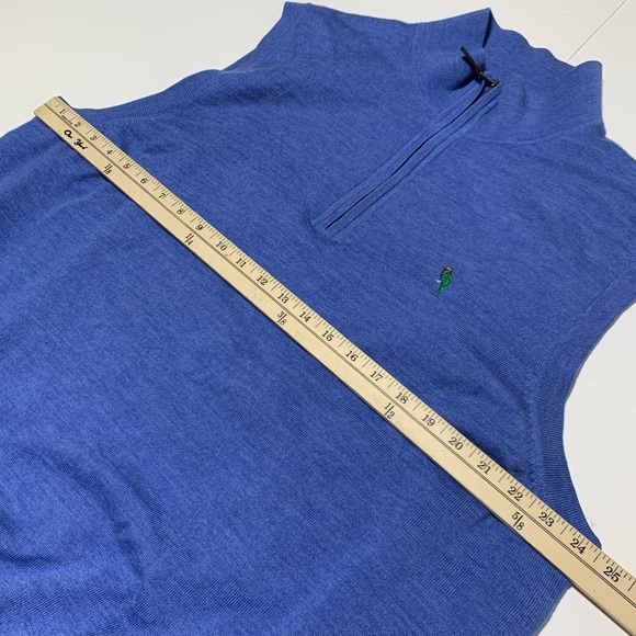 Fairway & Greene Signature Italian Merino Wool Vest Golf Men Size L Blue Golfing - Picture 5 of 7